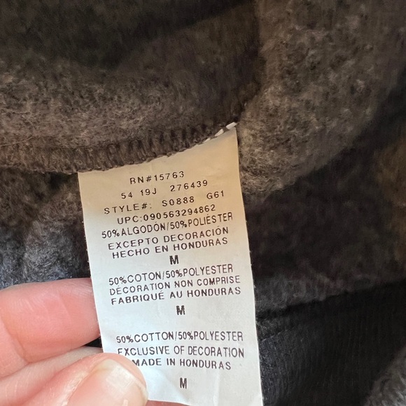 Champion Womens Medium Dark Gray Crewneck Sweatshirt Detail On Sleeve - Picture 5 of 5